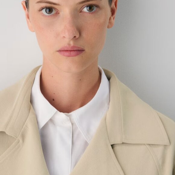 NWT Aritzia The Splendor Trench Coat - Crepette Marcona Beige M - Picture 4 of 12